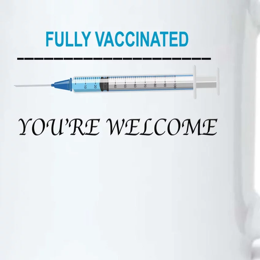 Fully Vaccinated You're Welcome Black Color Changing Mug