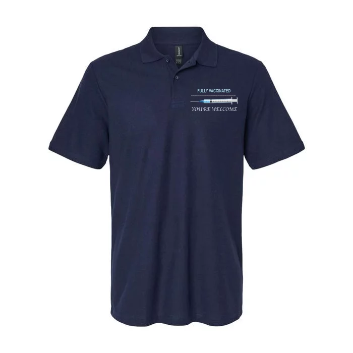 Fully Vaccinated You're Welcome Softstyle Adult Sport Polo