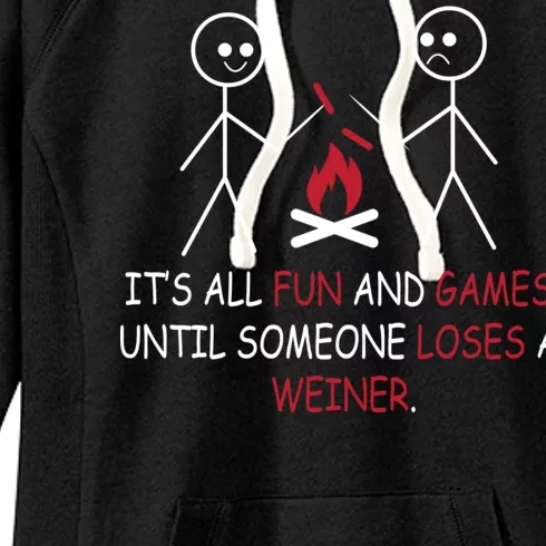 Fun And Games Until Someone Loses A Wiener Women's Fleece Hoodie