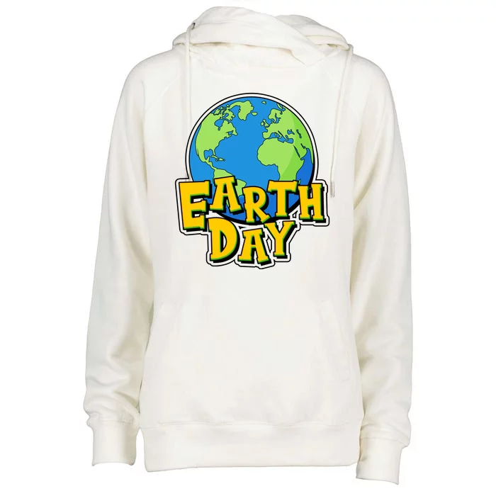 Fun Celebrate Earth Day Womens Funnel Neck Pullover Hood