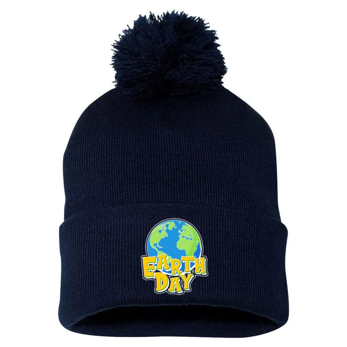 Fun Celebrate Earth Day Pom Pom 12in Knit Beanie