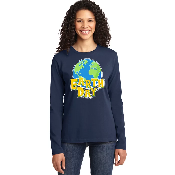 Fun Celebrate Earth Day Ladies Long Sleeve Shirt