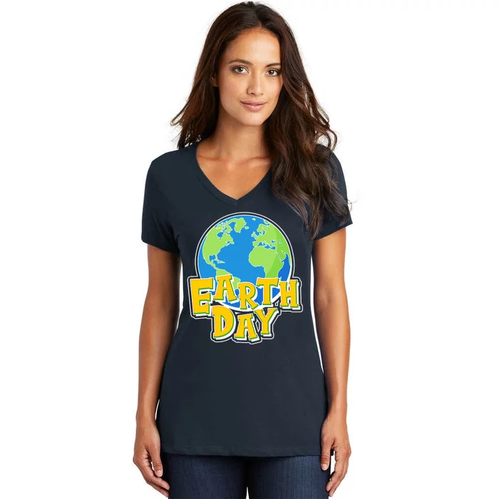 Fun Celebrate Earth Day Women's V-Neck T-Shirt