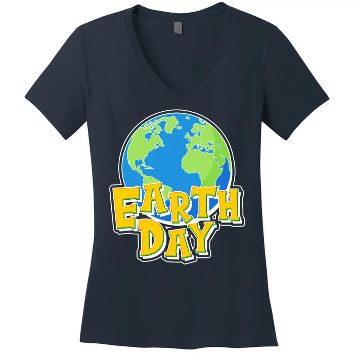 Fun Celebrate Earth Day Women's V-Neck T-Shirt