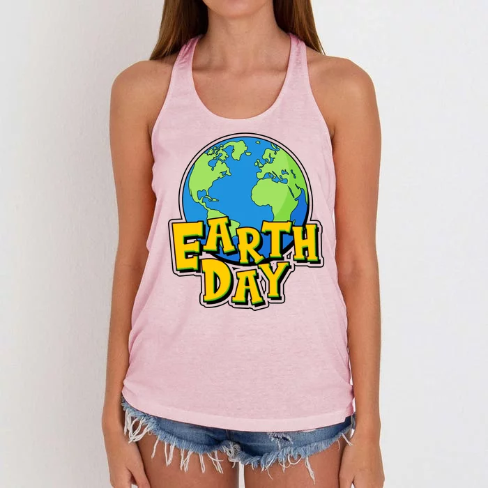 Fun Celebrate Earth Day Women's Knotted Racerback Tank