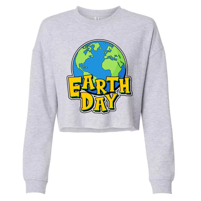 Fun Celebrate Earth Day Cropped Pullover Crew