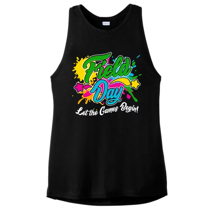 Fun Field Day Let The Games Begin! Ladies Tri-Blend Wicking Tank