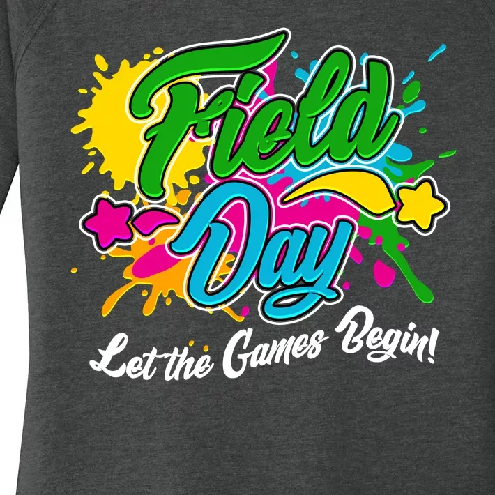 Fun Field Day Let The Games Begin! Women's Perfect Tri Tunic Long Sleeve Shirt