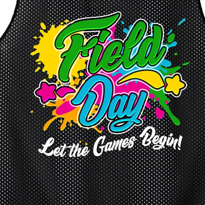 Fun Field Day Let The Games Begin! Mesh Reversible Basketball Jersey Tank