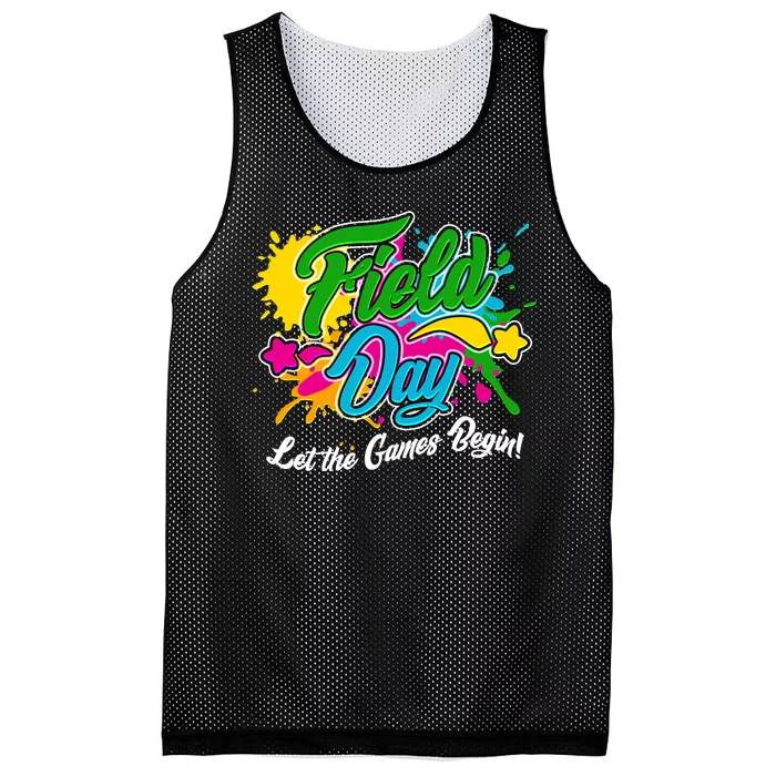 Fun Field Day Let The Games Begin! Mesh Reversible Basketball Jersey Tank