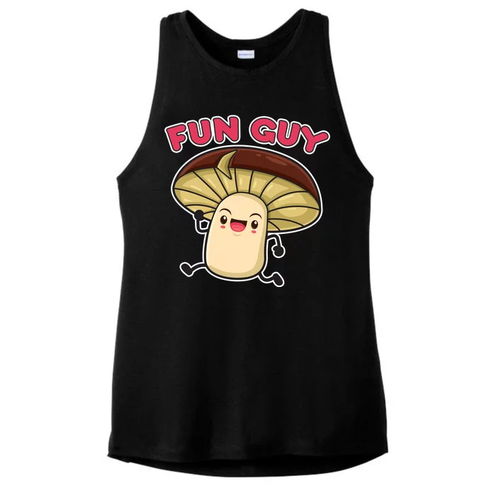 Fun Guy Fungi Mushroom Ladies Tri-Blend Wicking Tank