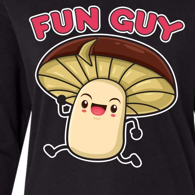 Fun Guy Fungi Mushroom Womens Cotton Relaxed Long Sleeve T-Shirt