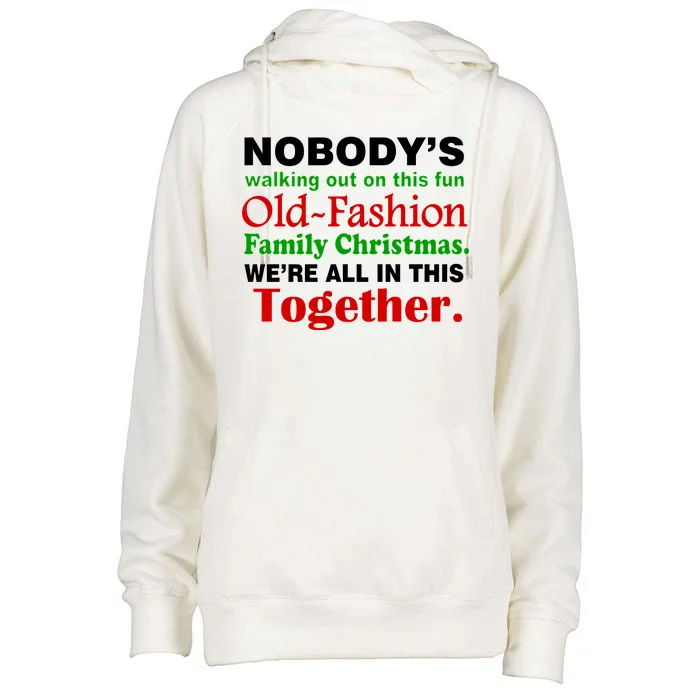 Fun Old Fashion Family Christmas Womens Funnel Neck Pullover Hood