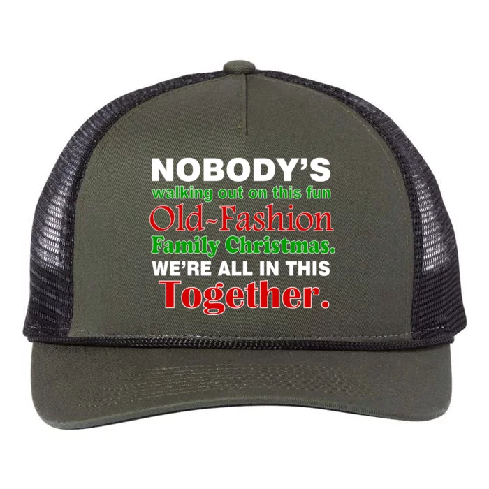 Fun Old Fashion Family Christmas Retro Rope Trucker Hat Cap