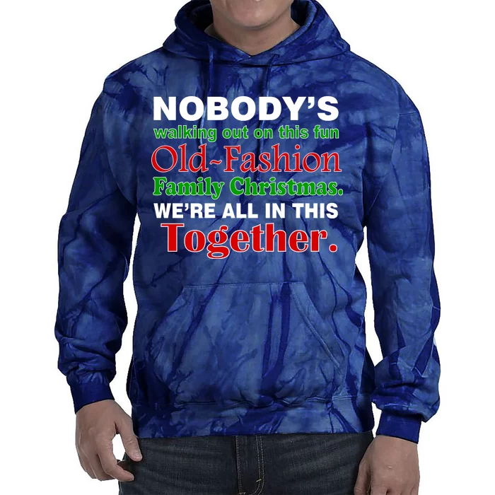 Fun Old Fashion Family Christmas Tie Dye Hoodie