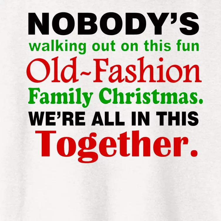 Fun Old Fashion Family Christmas Women's Crop Top Tee