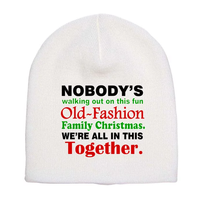 Fun Old Fashion Family Christmas Short Acrylic Beanie