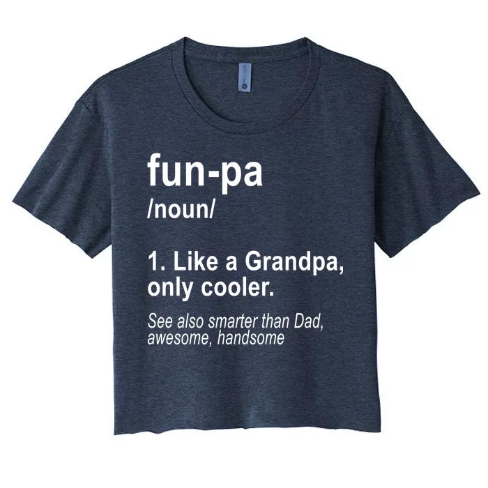 Fun-pa Fun Papa Women's Crop Top Tee