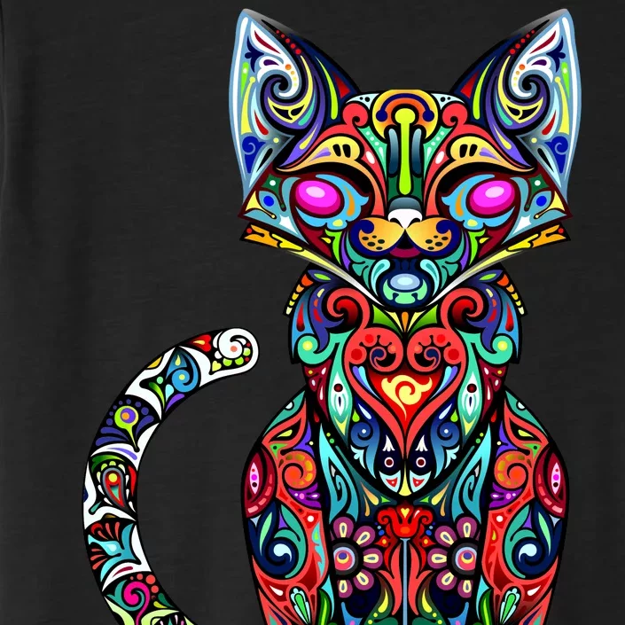 Fun Trippy Cat ChromaSoft Performance T-Shirt