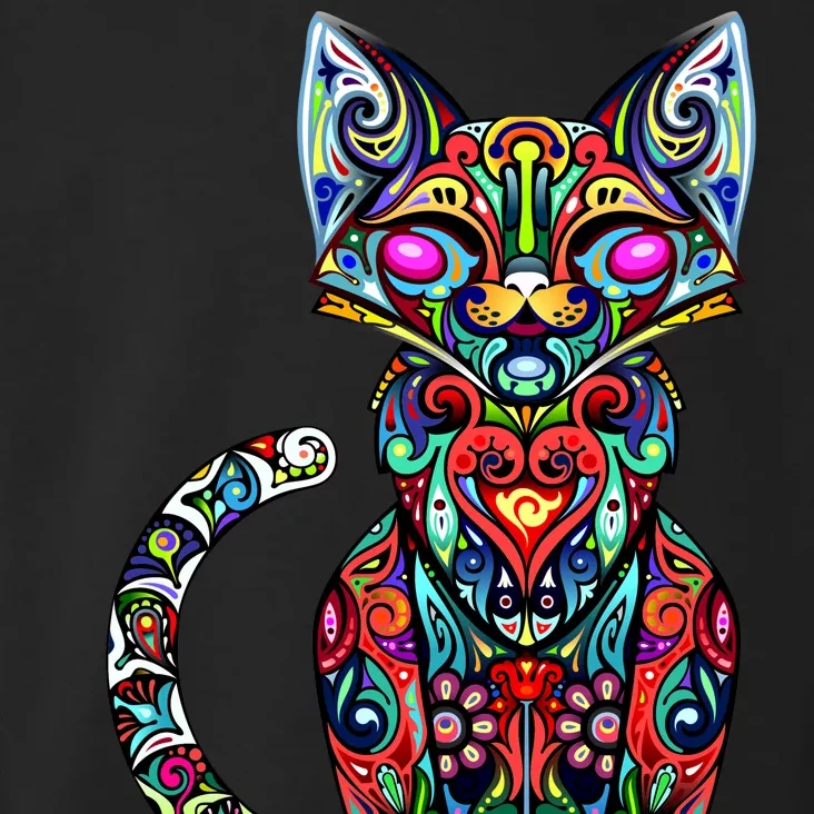 Fun Trippy Cat Toddler Hoodie