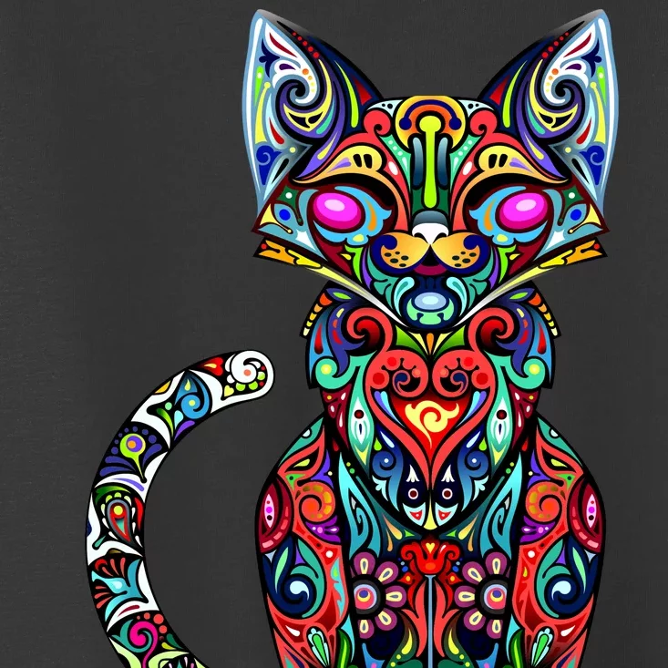 Fun Trippy Cat Toddler T-Shirt