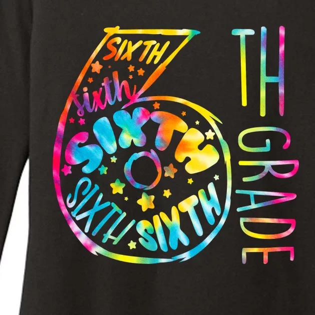 Fun Tye Dyed Sixth 6th Grade Womens CVC Long Sleeve Shirt