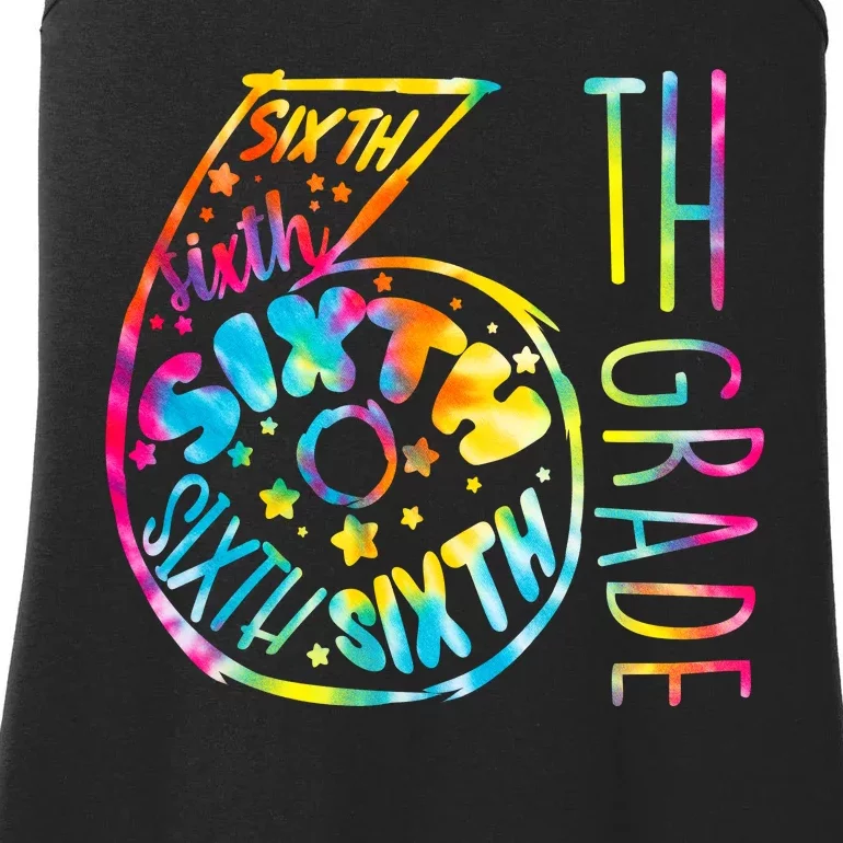 Fun Tye Dyed Sixth 6th Grade Ladies Essential Tank