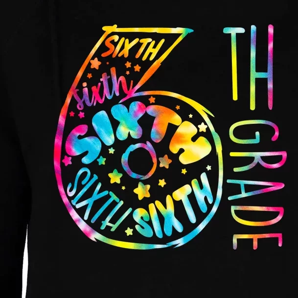 Fun Tye Dyed Sixth 6th Grade Womens Funnel Neck Pullover Hood