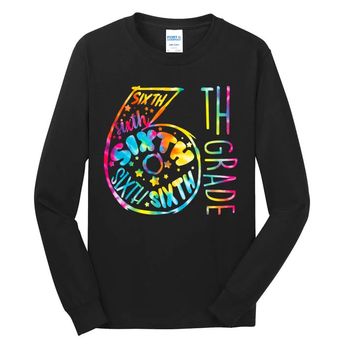 Fun Tye Dyed Sixth 6th Grade Tall Long Sleeve T-Shirt