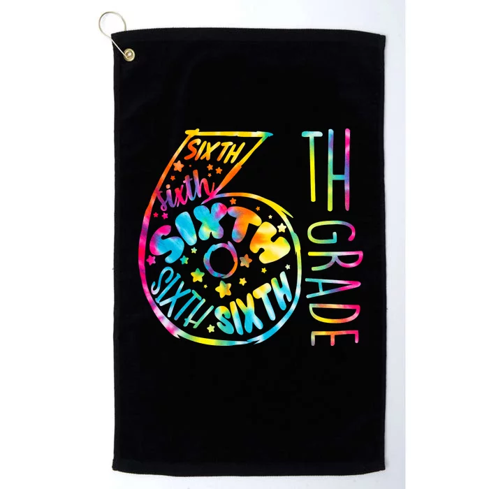 Fun Tye Dyed Sixth 6th Grade Platinum Collection Golf Towel