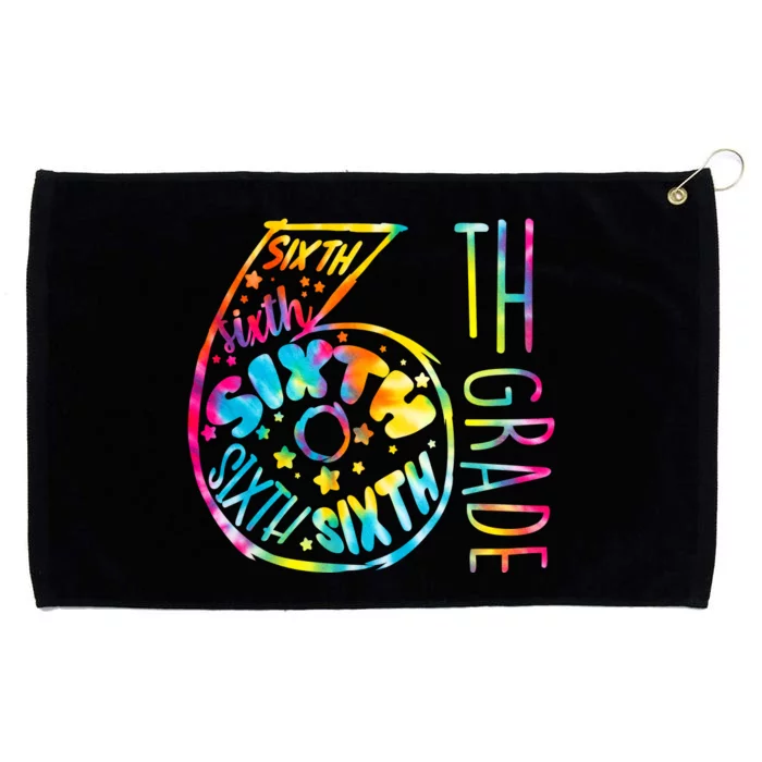 Fun Tye Dyed Sixth 6th Grade Grommeted Golf Towel