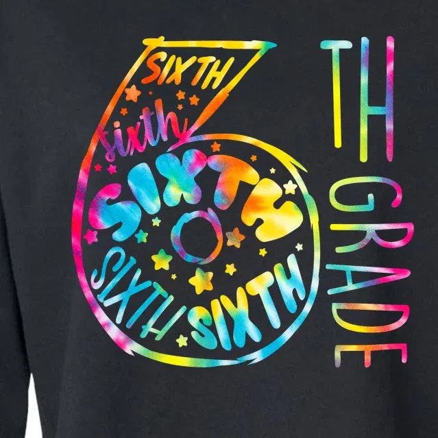 Fun Tye Dyed Sixth 6th Grade Cropped Pullover Crew