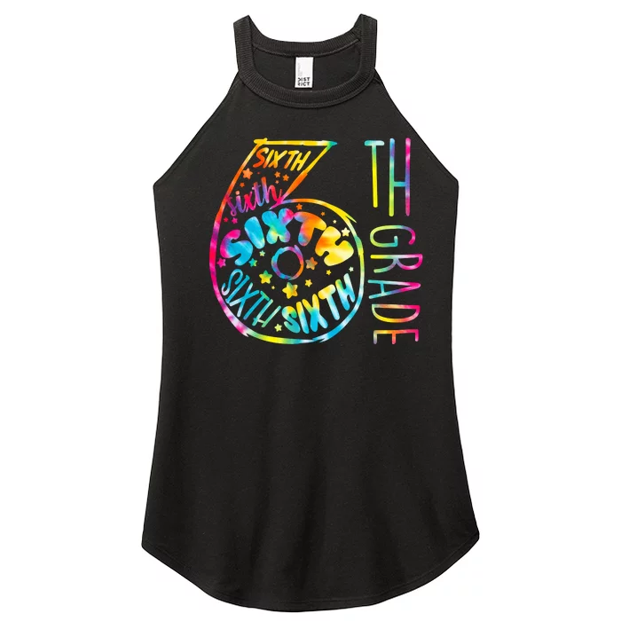 Fun Tye Dyed Sixth 6th Grade Women’s Perfect Tri Rocker Tank