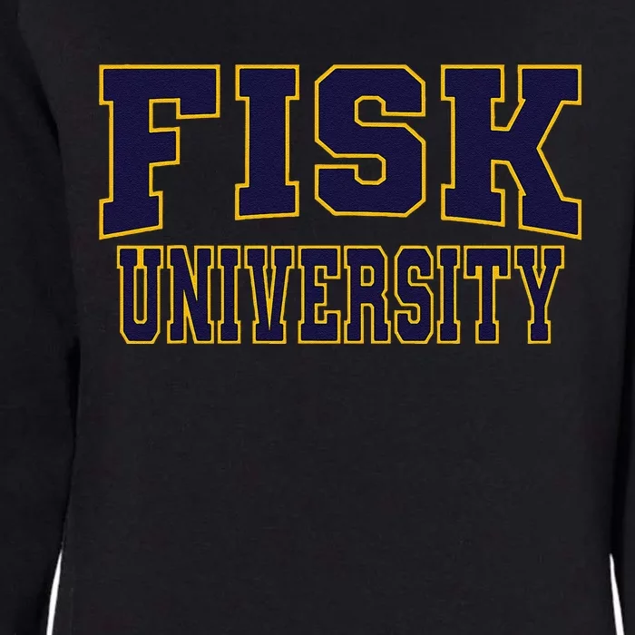 Fisk University Nvy01 Womens California Wash Sweatshirt