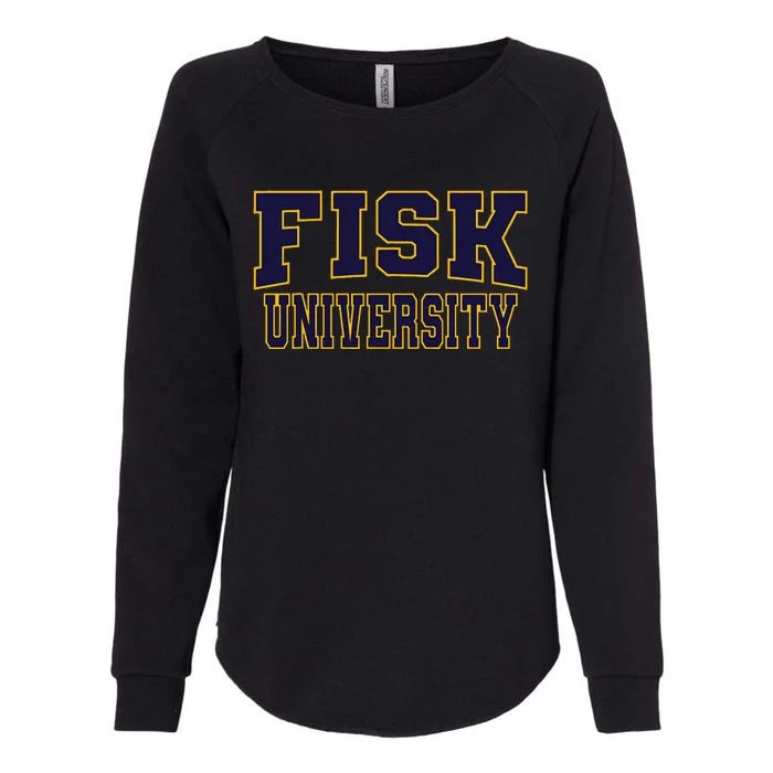 Fisk University Nvy01 Womens California Wash Sweatshirt