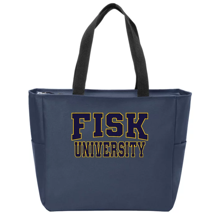 Fisk University Nvy01 Zip Tote Bag