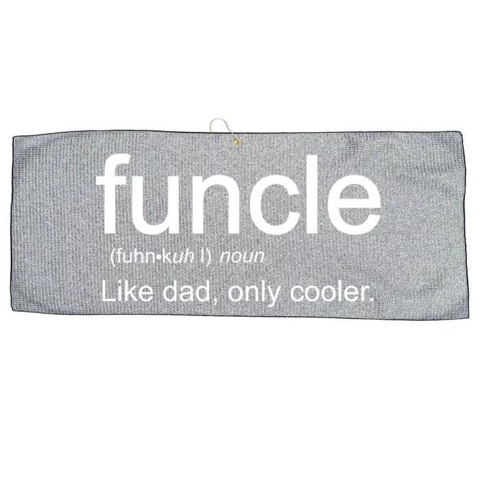 Funcle Definition Uncle Like Dad Only Cooler Large Microfiber Waffle Golf Towel