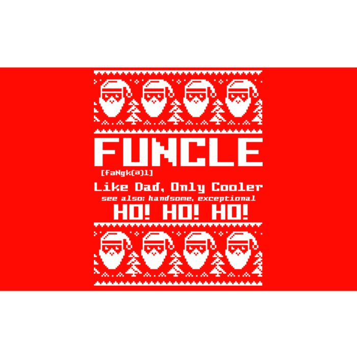 Funcle Like Dad Only Cooler Ugly Christmas Bumper Sticker