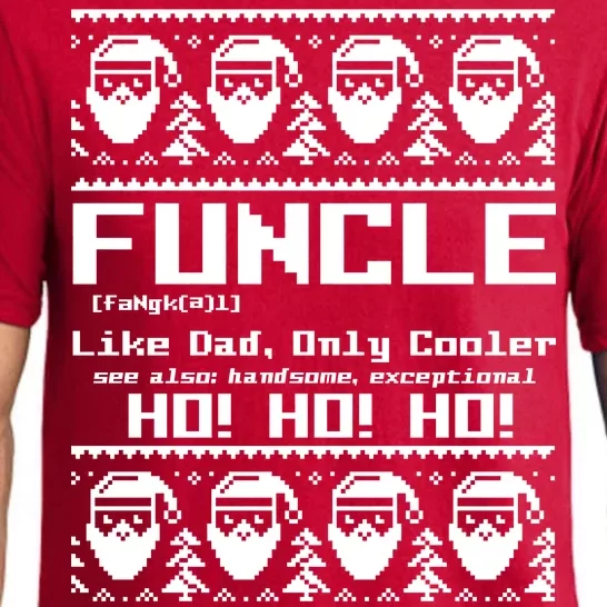 Funcle Like Dad Only Cooler Ugly Christmas Pajama Set