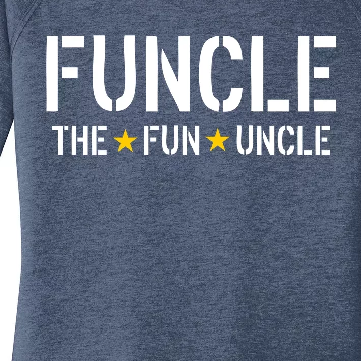 Funcle The Fun Uncle Army Stars Women's Perfect Tri Tunic Long Sleeve Shirt