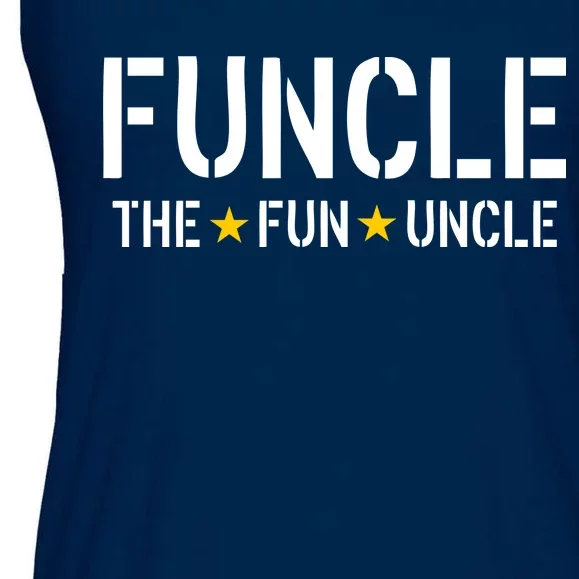 Funcle The Fun Uncle Army Stars Ladies Essential Flowy Tank