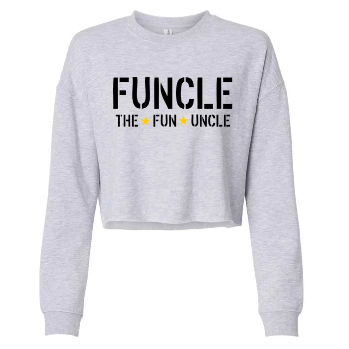 Funcle The Fun Uncle Army Stars Cropped Pullover Crew