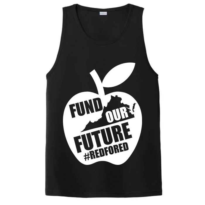 Fund Our Future Red for Ed Virginia Performance Tank