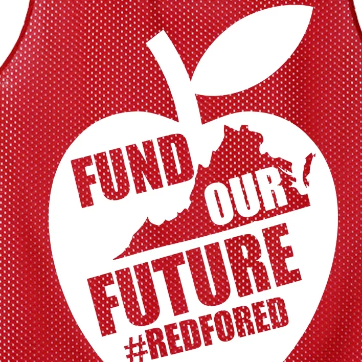 Fund Our Future Red for Ed Virginia Mesh Reversible Basketball Jersey Tank