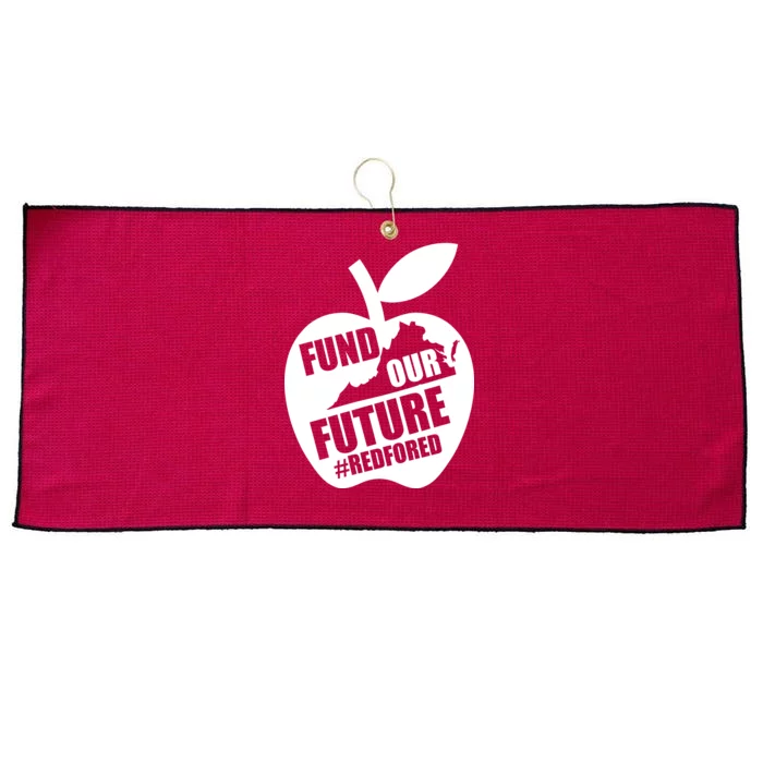 Fund Our Future Red for Ed Virginia Large Microfiber Waffle Golf Towel