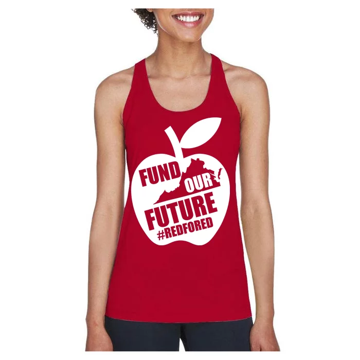 Fund Our Future Red for Ed Virginia Women's Racerback Tank