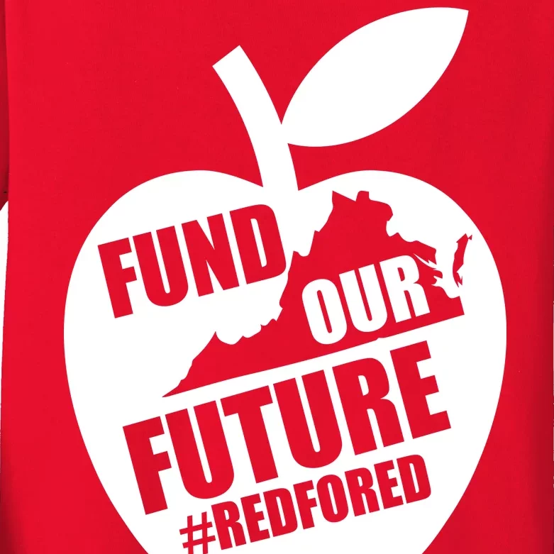 Fund Our Future Red for Ed Virginia Kids Long Sleeve Shirt