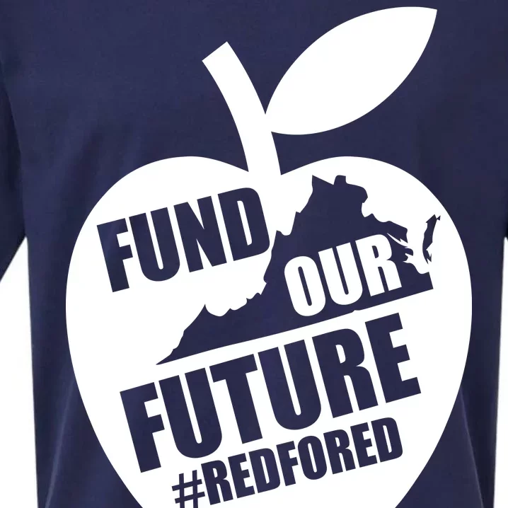 Fund Our Future Red for Ed Virginia Sueded Cloud Jersey T-Shirt