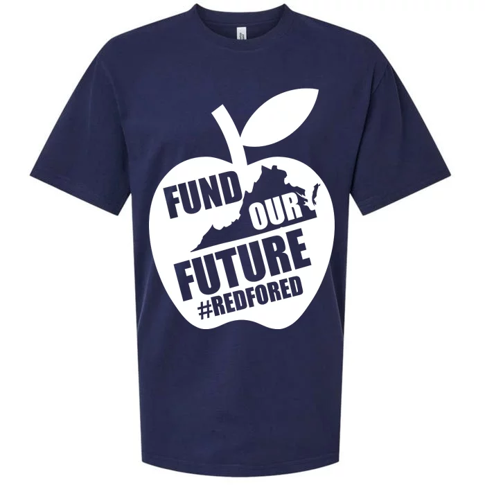 Fund Our Future Red for Ed Virginia Sueded Cloud Jersey T-Shirt