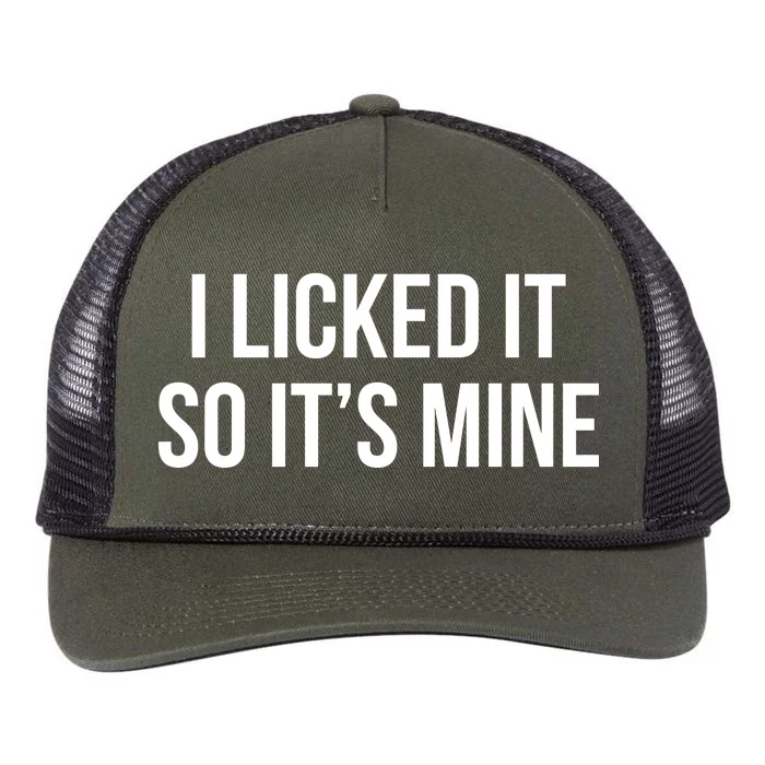 Funny - I Licked It So It's Mine Retro Rope Trucker Hat Cap